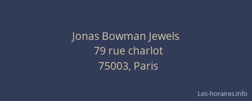 Jonas Bowman Jewels