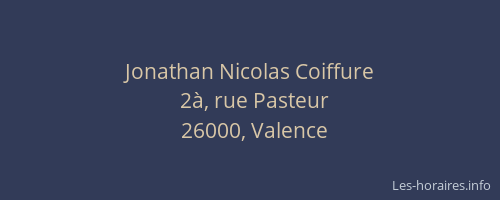 Jonathan Nicolas Coiffure