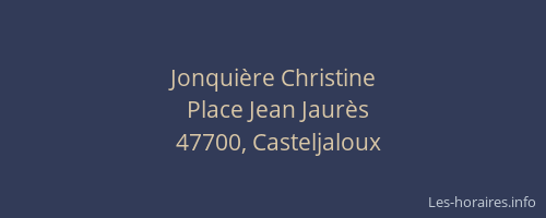 Jonqui&egrave;re Christine