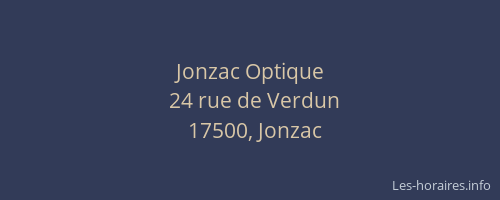 Jonzac Optique