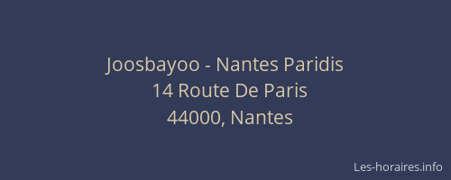 Joosbayoo - Nantes Paridis