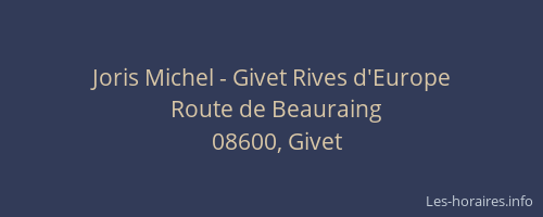 Joris Michel - Givet Rives d'Europe