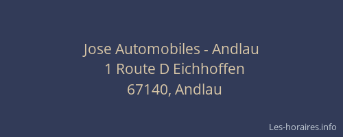 Jose Automobiles - Andlau