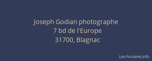 Joseph Godian photographe