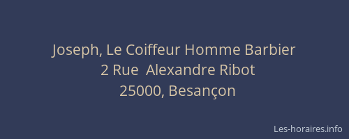 Joseph, Le Coiffeur Homme Barbier
