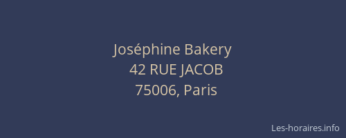 Joséphine Bakery