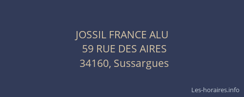JOSSIL FRANCE ALU