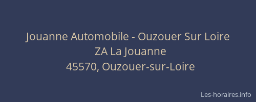 Jouanne Automobile - Ouzouer Sur Loire