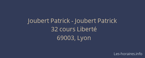 Joubert Patrick - Joubert Patrick