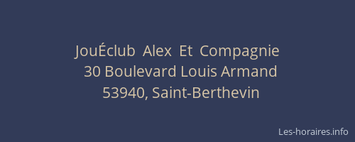 Jou&Eacute;club  Alex  Et  Compagnie