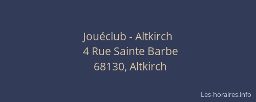 Jou&eacute;club - Altkirch
