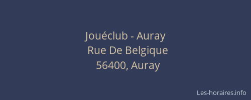 Jou&eacute;club - Auray
