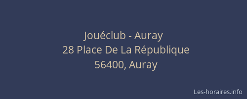 Jou&eacute;club - Auray