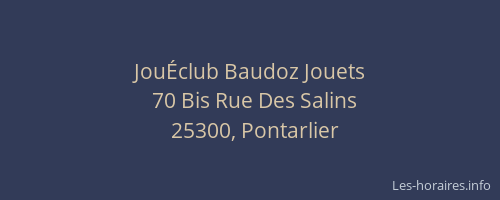 JouÉclub Baudoz Jouets