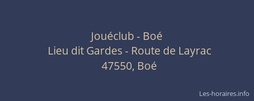 Jou&eacute;club - Bo&eacute;