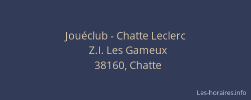 Jou&eacute;club - Chatte Leclerc