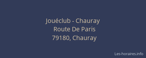 Jouéclub - Chauray