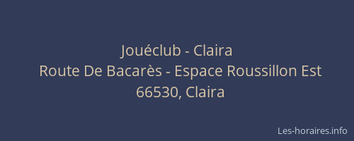 Jouéclub - Claira