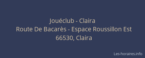 Jou&eacute;club - Claira