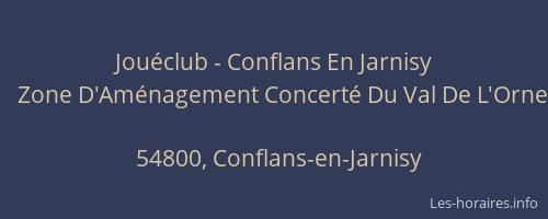Jou&eacute;club - Conflans En Jarnisy
