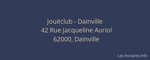 Jou&eacute;club - Dainville