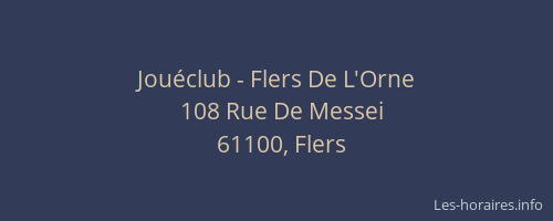 Jou&eacute;club - Flers De L'Orne