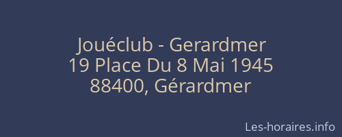 Jou&eacute;club - Gerardmer
