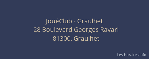 Jou&eacute;Club - Graulhet