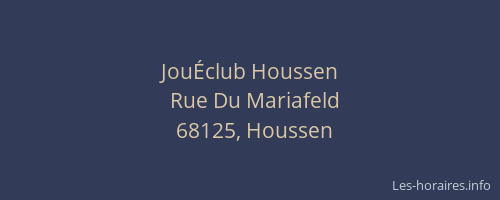 JouÉclub Houssen