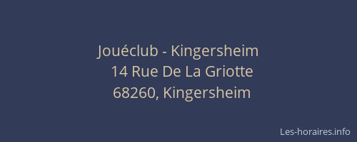 Jou&eacute;club - Kingersheim