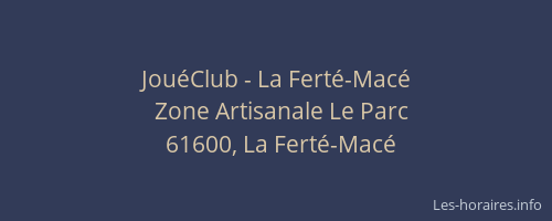 Jou&eacute;Club - La Fert&eacute;-Mac&eacute;