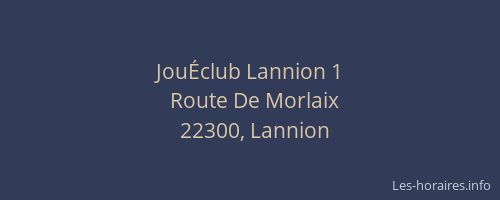JouÉclub Lannion 1