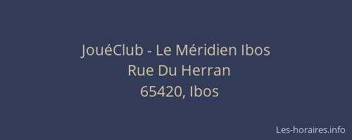 Jou&eacute;Club - Le M&eacute;ridien Ibos