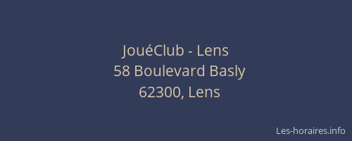 Jou&eacute;Club - Lens