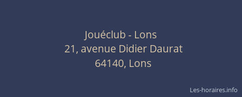 Jouéclub - Lons