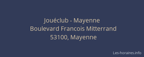 Jou&eacute;club - Mayenne