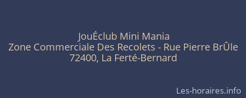 Jou&Eacute;club Mini Mania