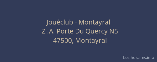 Jouéclub - Montayral