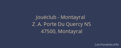 Jou&eacute;club - Montayral
