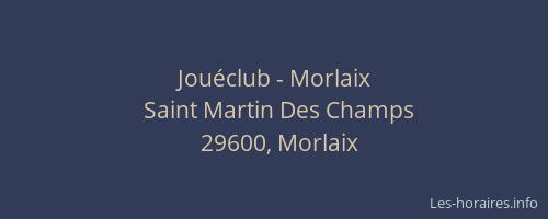 Jou&eacute;club - Morlaix