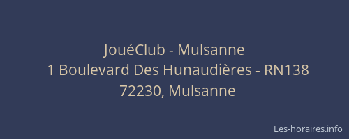 Jou&eacute;Club - Mulsanne