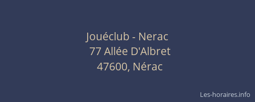 Jouéclub - Nerac