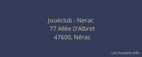 Jou&eacute;club - Nerac