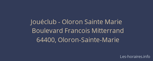 Jou&eacute;club - Oloron Sainte Marie