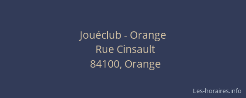 Jouéclub - Orange