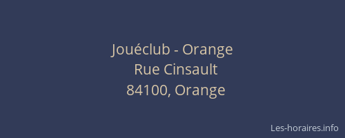 Jou&eacute;club - Orange