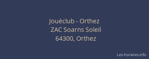 Jou&eacute;club - Orthez