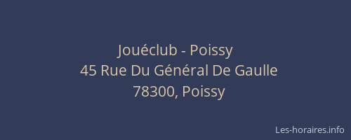 Jouéclub - Poissy