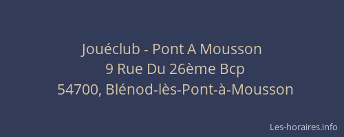 Jouéclub - Pont A Mousson