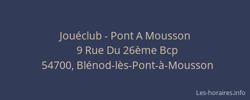 Jou&eacute;club - Pont A Mousson